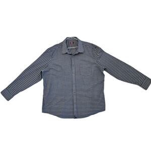 Untuckit Shirt Men's XXXL Blue Check Regular Fit Long Sleeve Plaid Button Down